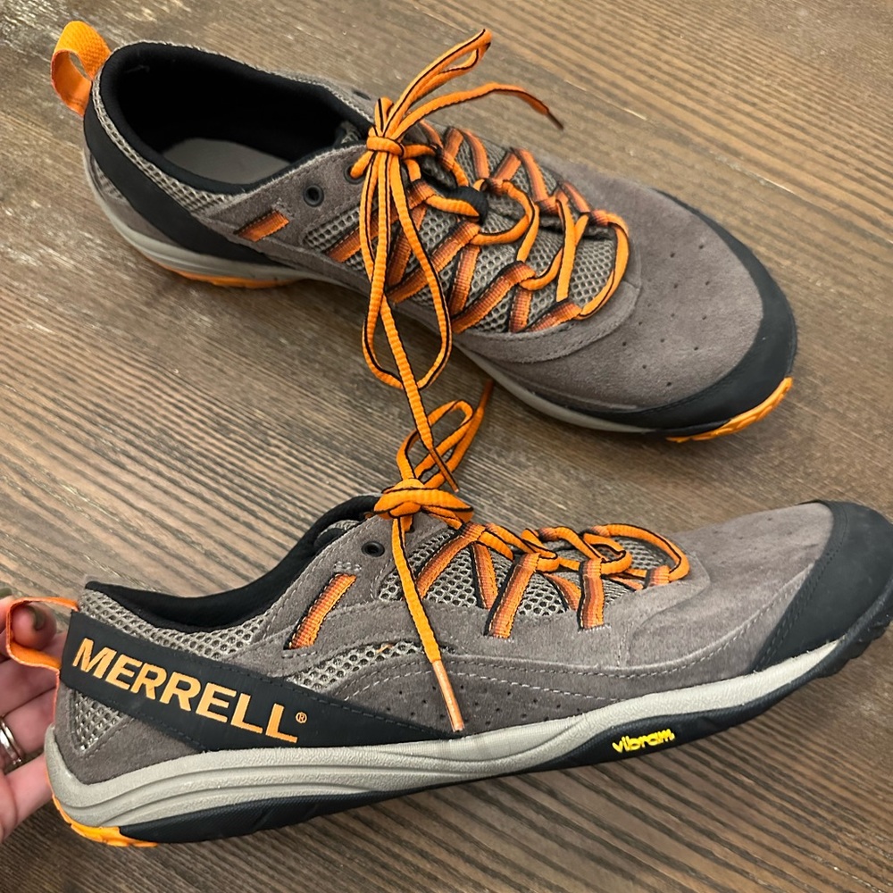 Men’s Merrell Vibram Barefoot Shoe in Boulder/Burnt Orange
